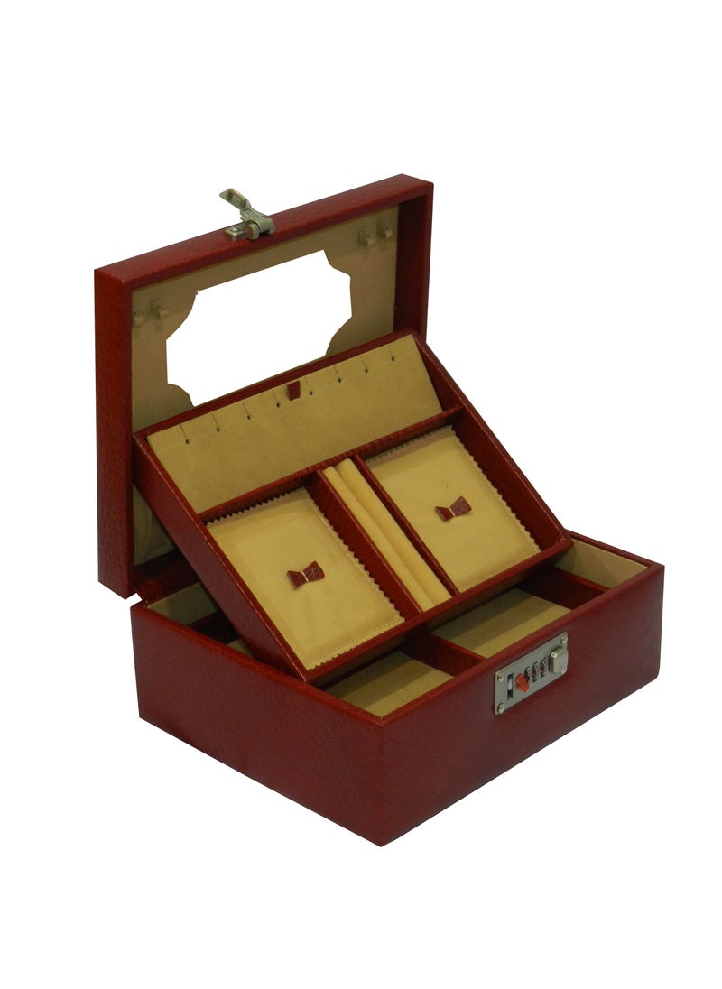 LAVERI LEATHER - Laveri Jewellery Box Ring Necklace Earring Bracelet Storage Box Leather Multifunction Jewelry Organizer Box - Image 1