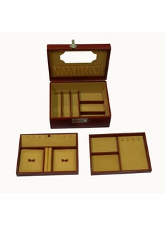 Laveri Jewellery Box Ring Necklace Earring Bracelet Storage Box Leather Multifunction Jewelry Organizer Box