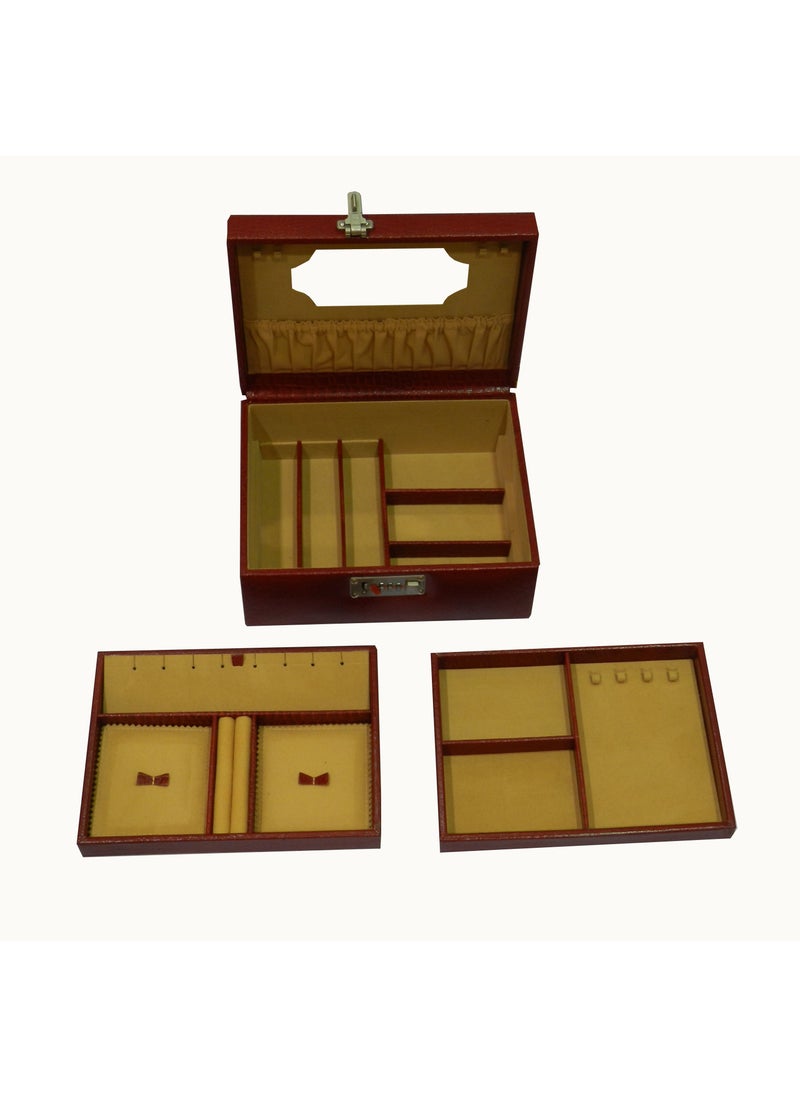 LAVERI LEATHER - Laveri Jewellery Box Ring Necklace Earring Bracelet Storage Box Leather Multifunction Jewelry Organizer Box - Image 1
