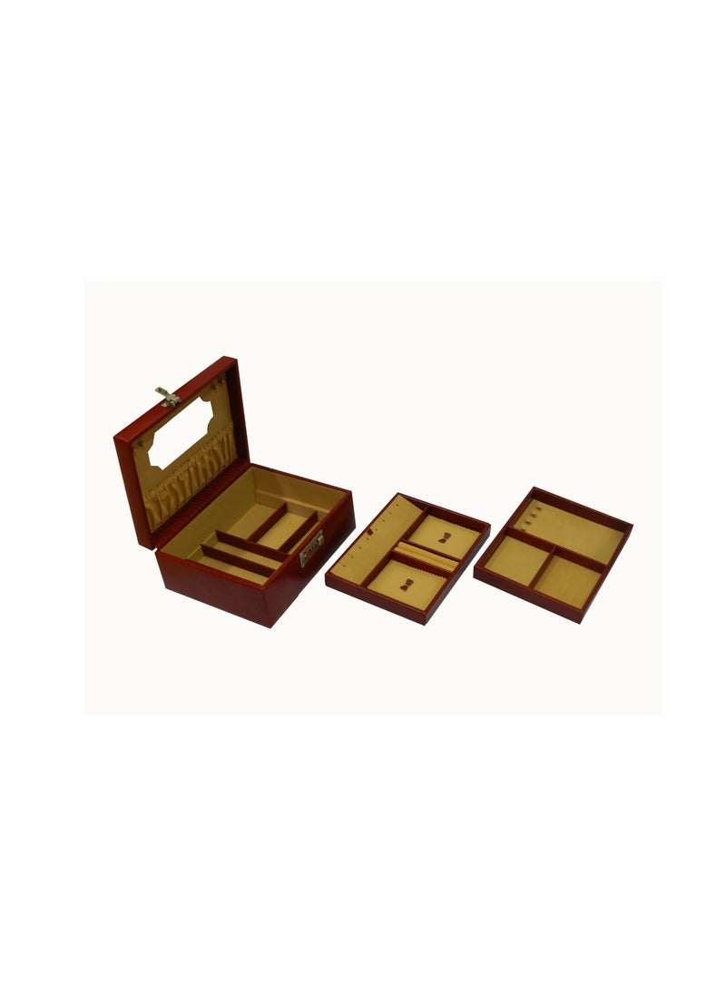 LAVERI LEATHER - Laveri Jewellery Box Ring Necklace Earring Bracelet Storage Box Leather Multifunction Jewelry Organizer Box - Image 1