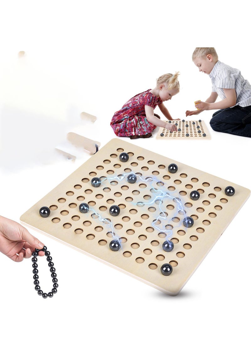 SYOSI Magnetic Chess Game, Magnet Chess Board Game, Infinity Game Table Magnetic Balls, Travel Chess Stones Set Party Supplies for Family Gathering(B) - Image 1