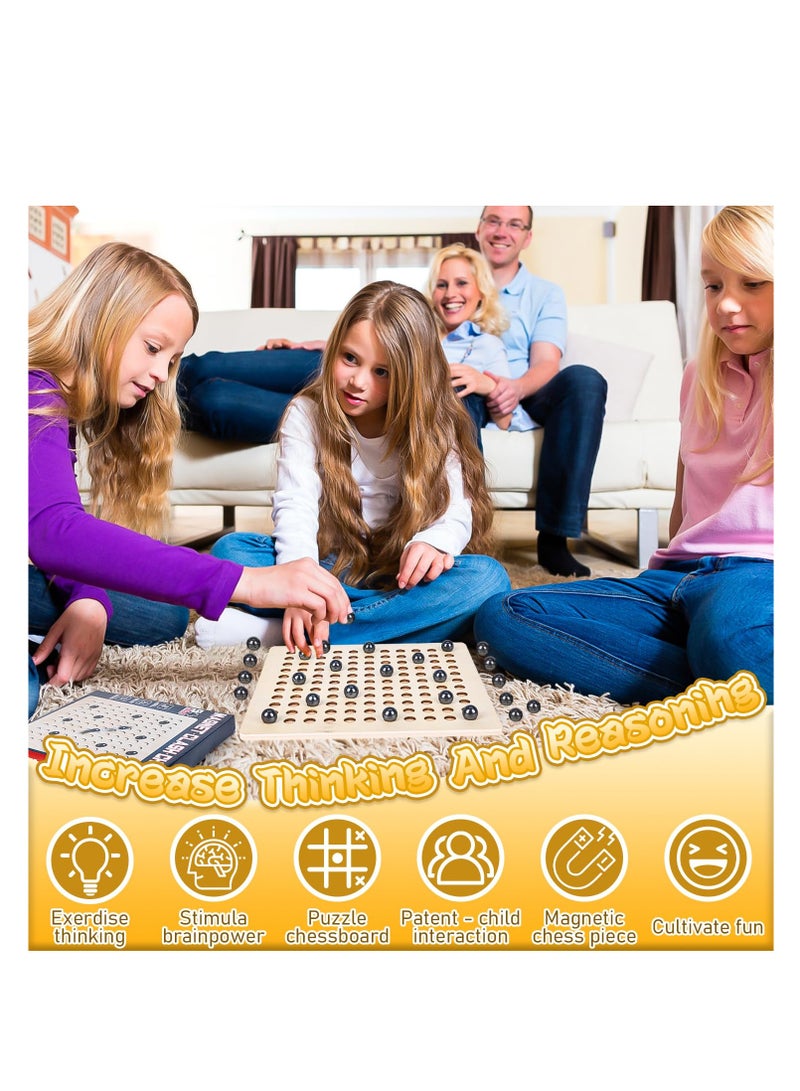 SYOSI Magnetic Chess Game, Magnet Chess Board Game, Infinity Game Table Magnetic Balls, Travel Chess Stones Set Party Supplies for Family Gathering(B) - Image 5