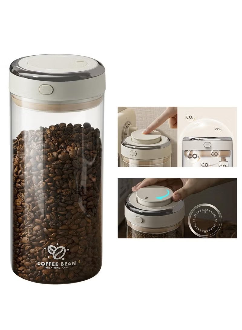 RUIYADA Vacuum Sealed Coffee Canister Coffee Container with One-Way CO2 Valve and Freshness Tracker, Perfect for Coffee Bean Storage,1700ml Large Capacity - Image 1