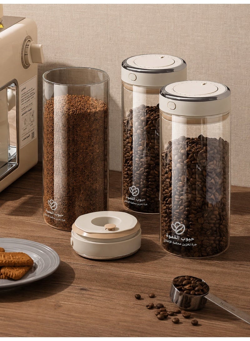 RUIYADA Vacuum Sealed Coffee Canister Coffee Container with One-Way CO2 Valve and Freshness Tracker, Perfect for Coffee Bean Storage,1700ml Large Capacity - Image 4