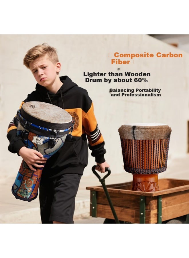 Cega African Drum, 12-inch Professional Performance-grade Adjustable Tuning Hand Drum, Percussion Instrument, Holiday Gift - Image 4