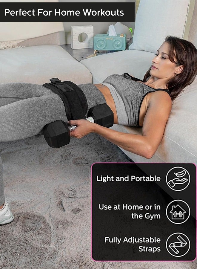 Exercise Hip Thrust Belt, Glute Trainer for Home Workouts with Extra Padding, Fully Adjustable Hip Thrust Belt for Dumbbells, Booty Builde, Glute Workout Equipment - Image 5