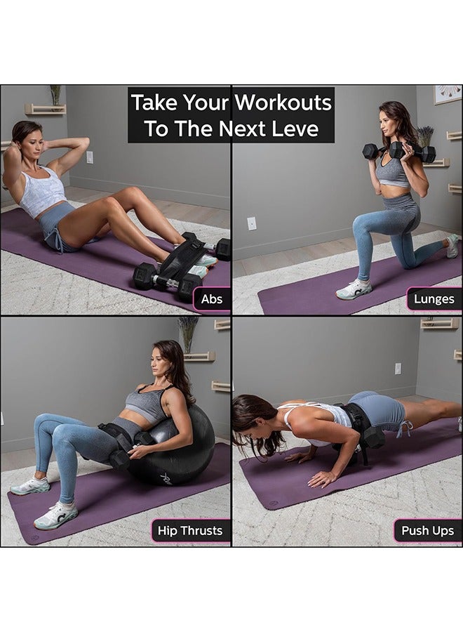 Exercise Hip Thrust Belt, Glute Trainer for Home Workouts with Extra Padding, Fully Adjustable Hip Thrust Belt for Dumbbells, Booty Builde, Glute Workout Equipment - Image 4