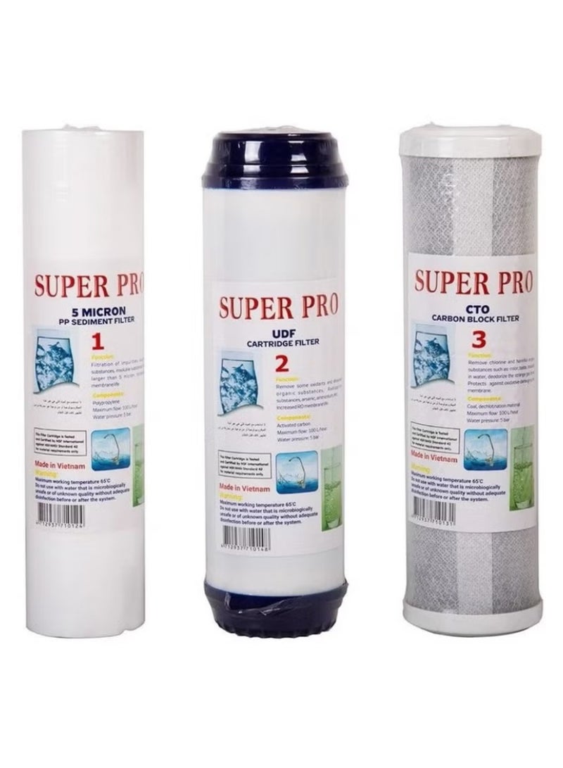 3piece filter set for home water desalination device