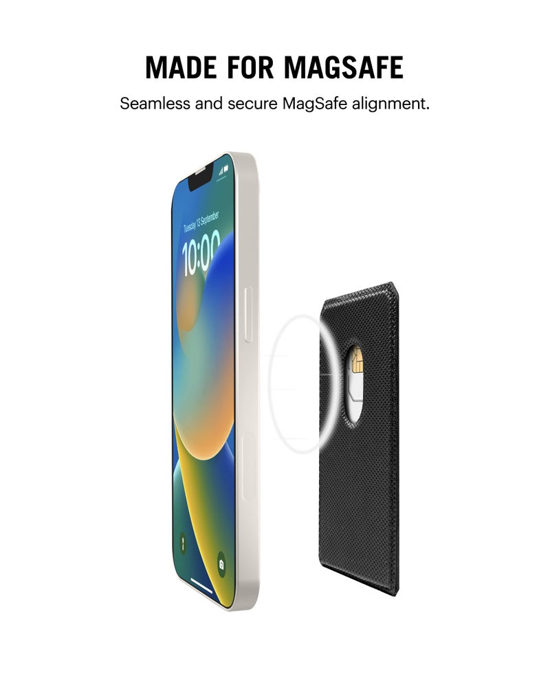 DailyObjects Mobile Phone Wallet/Card Holder Stand Compatible with iPhone 14/13/Pro/Max/Plus, iPhone 12 Pro max, 12 Pro | Magnetic Flap & Adjustable Stand | ID/Credit/ATM Card Case - Black - Image 4