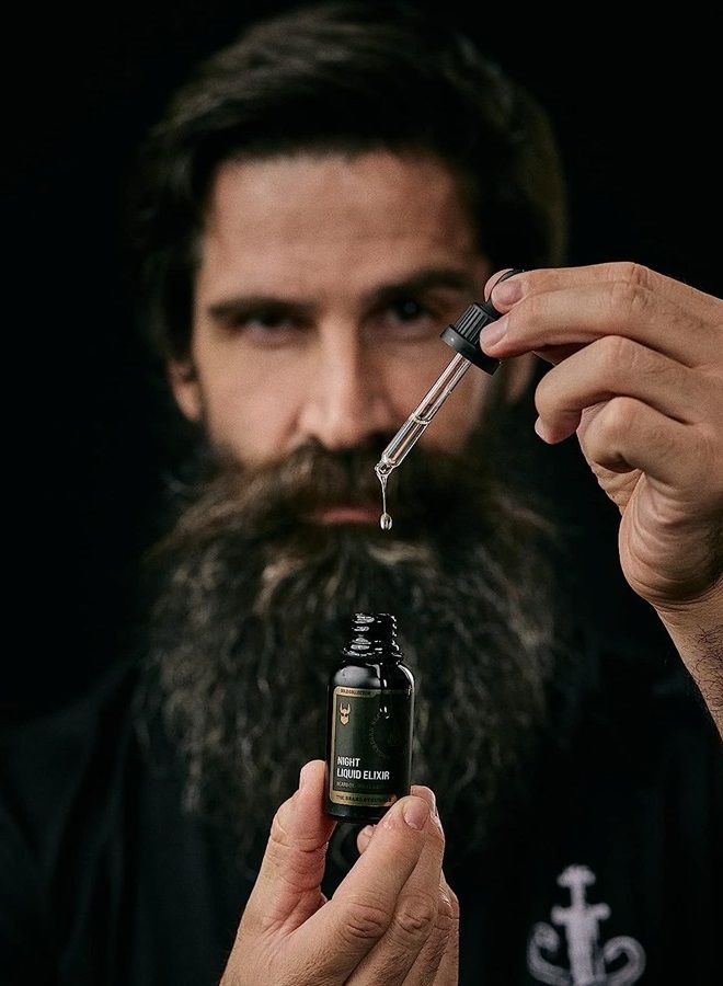 The Beard Struggle Night Liquid Elixir Beard Oil - Silver Collection - Alfheim's Forests - Softens, Moisturizing, & Healthier Beard Growth - Vegan-Friendly Beard Growth Oil (1 Fl oz) - Image 4