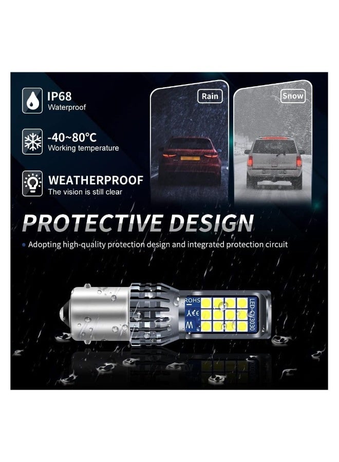 Loquat 1156 Led Brake Light Bulbs, Super Bright Replace for Car Brake Light Reverse Light Tail Light Bulbs Stop Light, White BA15S 7506 1141 1003 P21W Led Bulbs, 2Pcs - Image 2