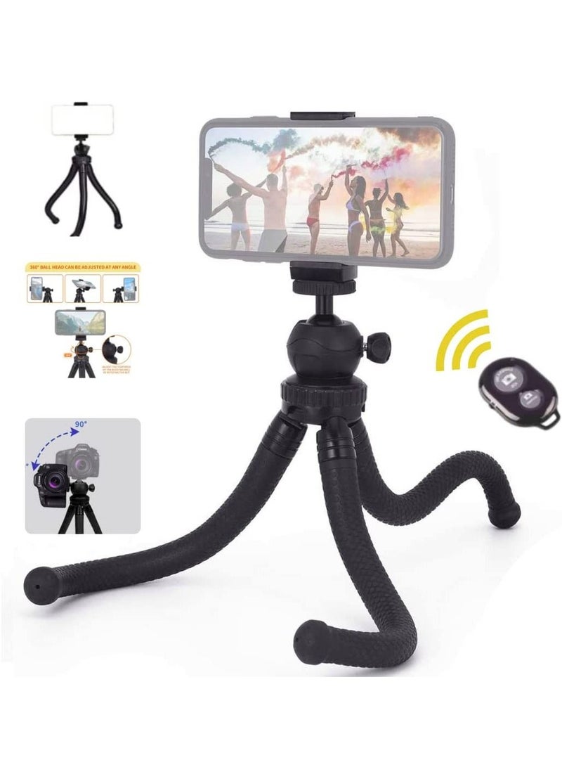 Premium Flexible Phone Tripod with Wireless Remote, Mini Tripod Stand for Camera GoPro/Mobile 