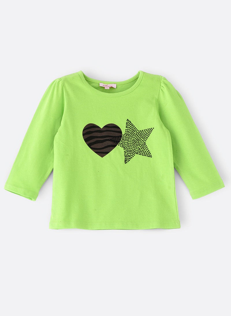 Jelliene Knit T-Shirt With Print - Image 1