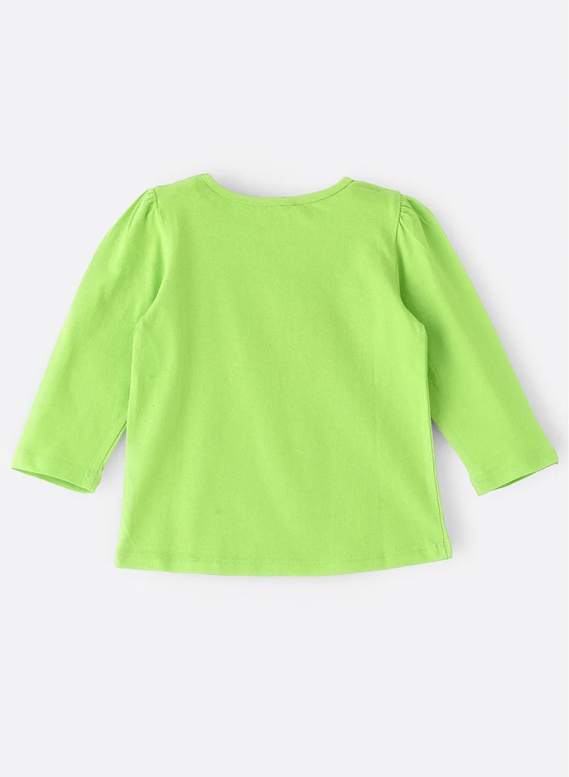 جيلين تيشيرت محبوك بطبعة