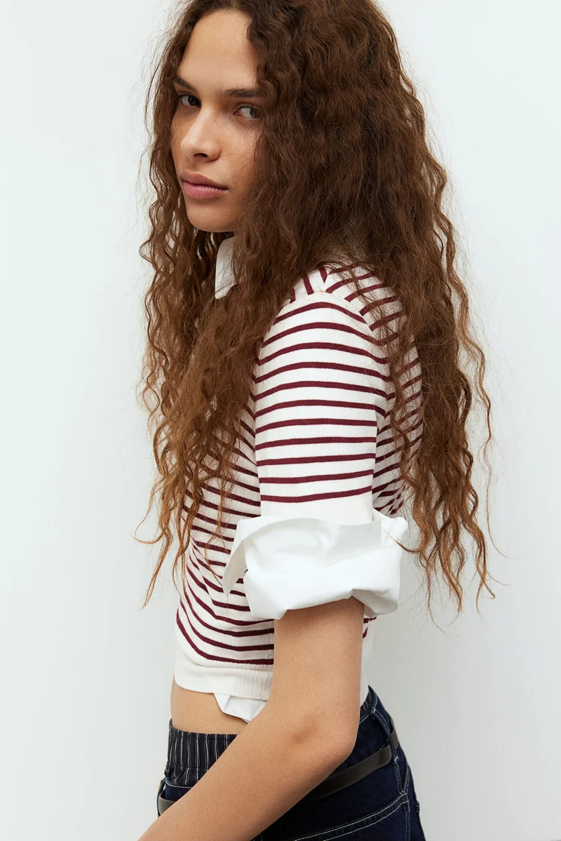 H&M Fine-knit T-shirt