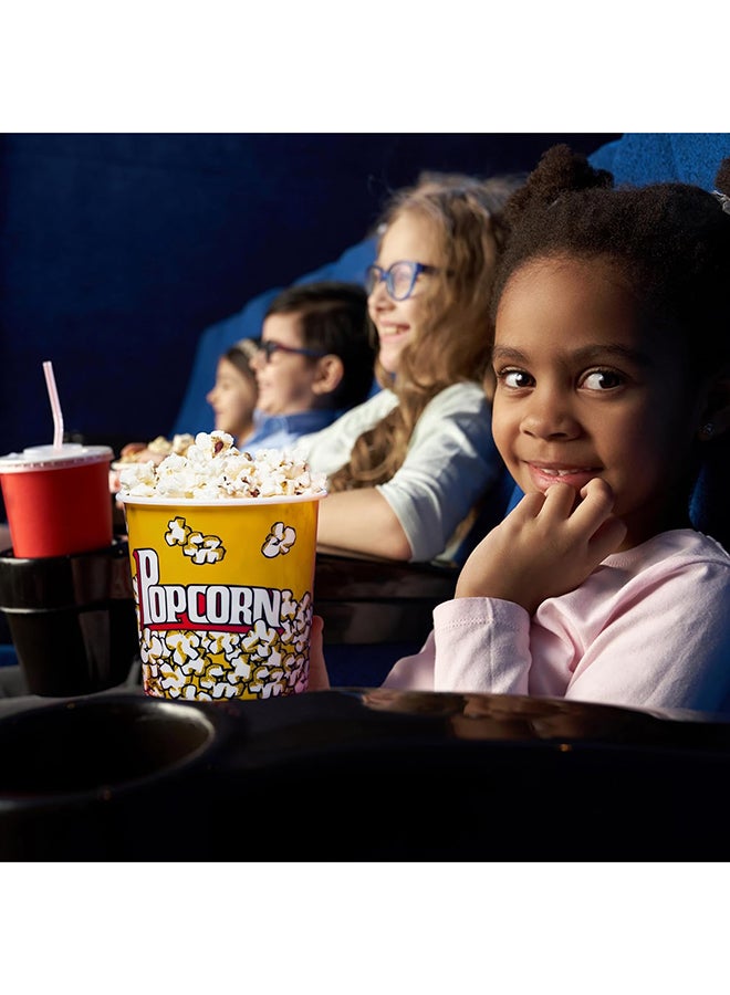Home Pro Home Pro Retro Style Plastic Popcorn Cup For Movie Night Popcorn Bucket Movie Popcorn Containers Perfect For Carnival Circus Party Yellow - 5L - Image 5