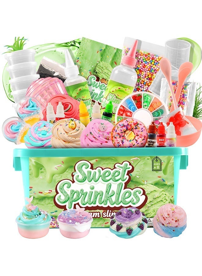 Beauenty Sweet Sprinkles Ice Cream Slime Kit - Complete Slime Making Kit for Butter, Cloud & Foam Slimes, Stress Relief Slime Toy & Ideal Gift for Kids Ages 8+ - Image 1