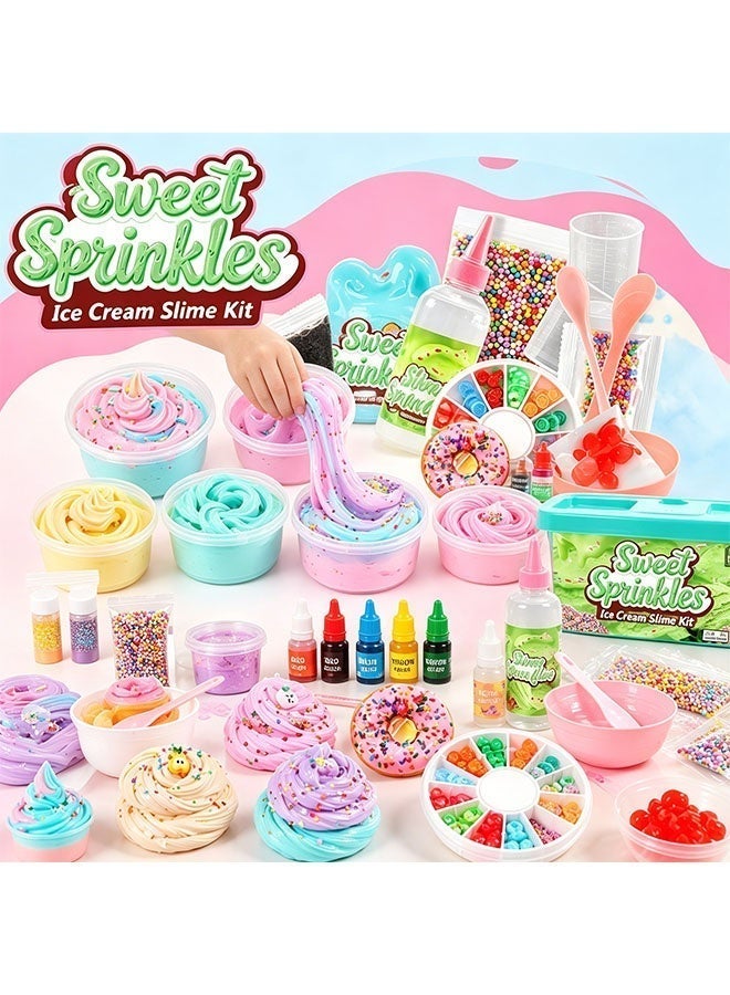 Beauenty Sweet Sprinkles Ice Cream Slime Kit - Complete Slime Making Kit for Butter, Cloud & Foam Slimes, Stress Relief Slime Toy & Ideal Gift for Kids Ages 8+ - Image 4