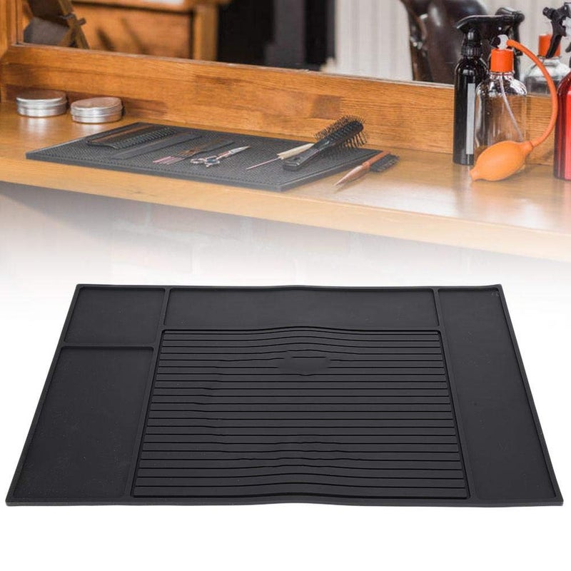 woobles 30x45cm Barber Mat, Hairdressing Tool Non-Slip Mat Anti-Skid Pad Storage Organizer for Clippers Mat Sink Mat and Beauty Salon Station Pad Hair Salon Use - Image 3