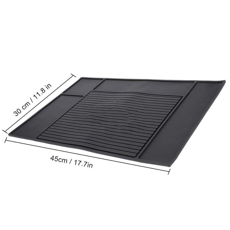 woobles 30x45cm Barber Mat, Hairdressing Tool Non-Slip Mat Anti-Skid Pad Storage Organizer for Clippers Mat Sink Mat and Beauty Salon Station Pad Hair Salon Use - Image 2
