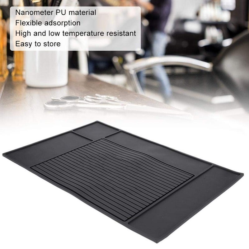 woobles 30x45cm Barber Mat, Hairdressing Tool Non-Slip Mat Anti-Skid Pad Storage Organizer for Clippers Mat Sink Mat and Beauty Salon Station Pad Hair Salon Use - Image 4