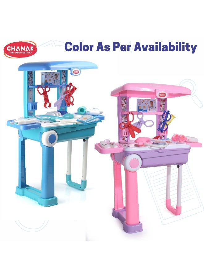 Chanak Premium Doctor Set with Pull & Push Trolley for Kids,Doctor Set with LED Light Instruments, Pretend Play Doctor Set for Kids Above 3 Years, 13 Piece Doctor Kit - Image 3