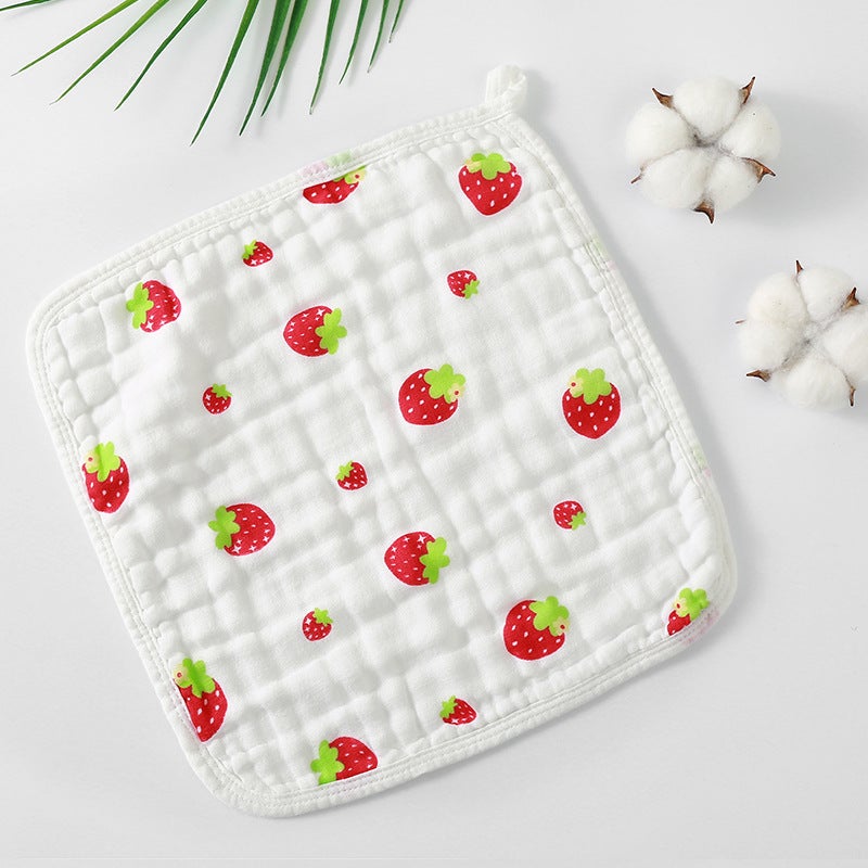 6-Layer Pure Cotton Square Towel Baby Face Towel Children'S Saliva Towel Infant Class A All-Cotton Towel Cotton Gauze Newborn - Image 4