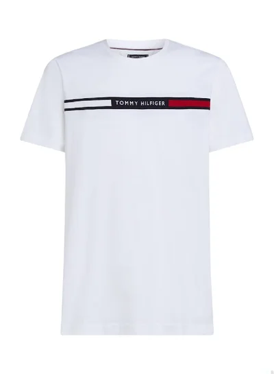 TOMMY HILFIGER Crew Neck Logo Panel T-Shirt