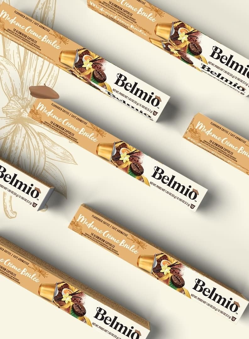 Belmio Madame Creme Brulee Coffee Capsules, Intensity 6, Compatible with Nespresso Machine, 10 Capsules in 1 Sleeve, Pack of 12 - Image 3