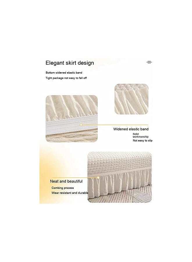 The Bros Universal High Elastic Sofa Cover Puff Sleeve Yarn Skirt Two-person Armchair Furniture Protection All-Inclusive - Image 5