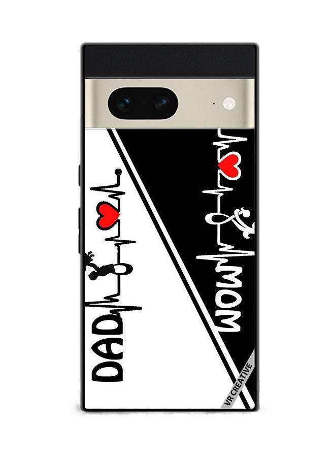 VR CREATIVE Protective Case Cover For Google Pixel 7 Mom Dad Design Multicolour - Image 1