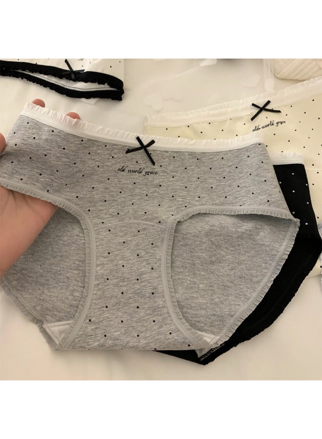 [foam Autumn] 10a Antibacterial Cotton Women's Underwear Girls' Comfortable And Breathable Cotton Extended Crotch Briefs
