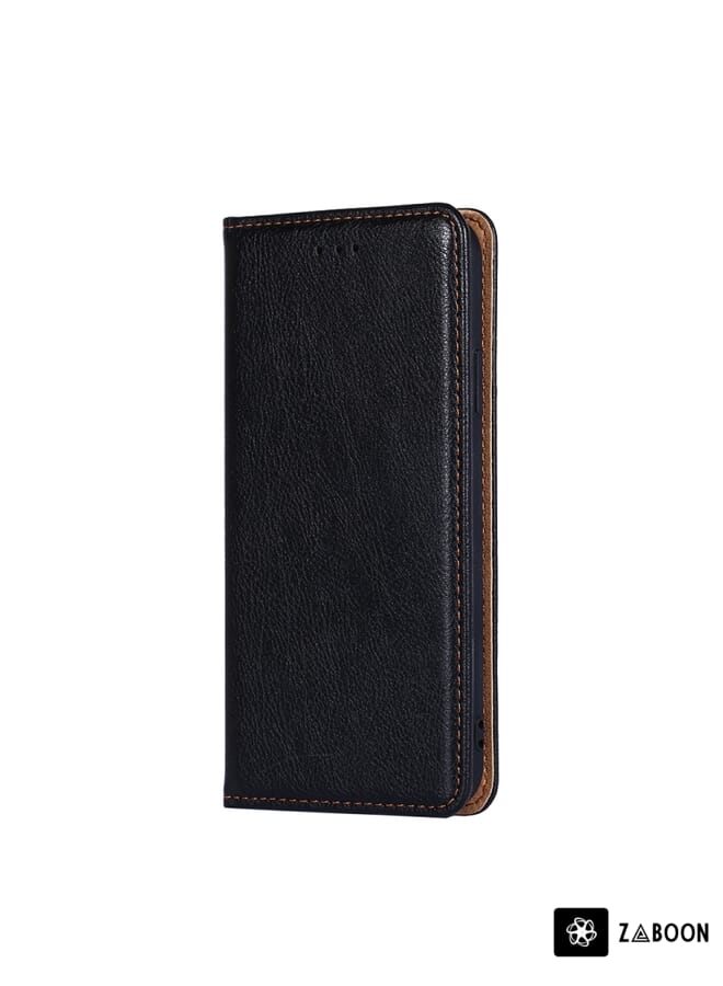 Zaboon Protective Case For OPPO Realme 8i Gloss Oil Solid Color Magnetic Leather - Image 2