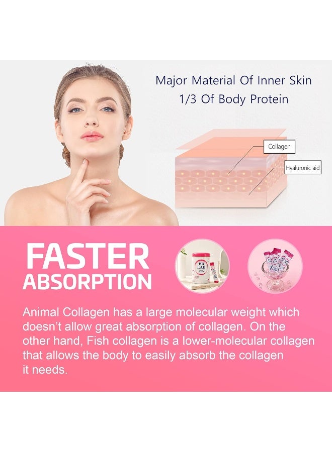 بي بي لاب Goodnight Collagen، كولاجين جزيئي منخفض، لصحة الجلد والعظام، صنع في كوريا، 30 كيسًا (60 جم) - Image 3