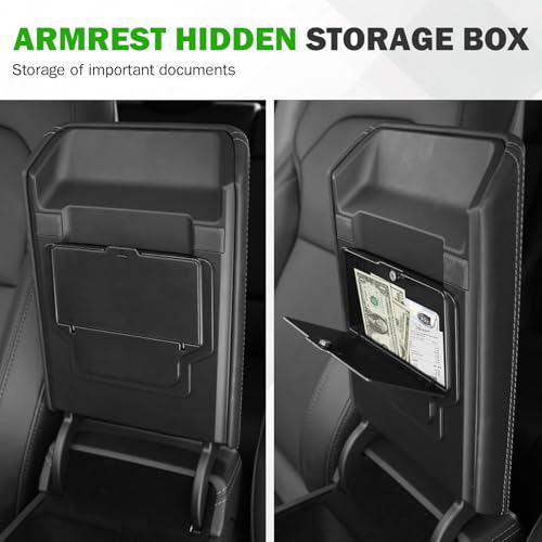 Abystar 7PCS Center Console Organizer for Tesla Model Y Juniper 2026, Includes Upper & Lower Center Console Trays, Armrest Hidden Storage Box, Wireless Charging Mat, Cup Holder Insert - Image 5