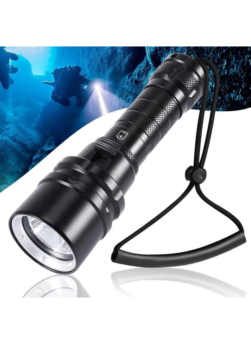 Valkyrie Rechargeable Professional Underwater Diving Flashlight High Illumination Waterproof Aluminum Case 2000MAH With Box  - Image 2