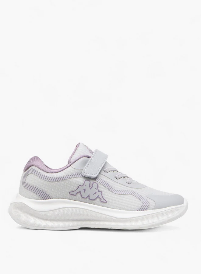 Kappa Girls' Textured Sports Shoes with Hook and Loop Closure