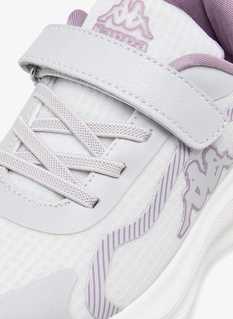 Kappa Girls' Textured Sports Shoes with Hook and Loop Closure - Image 4