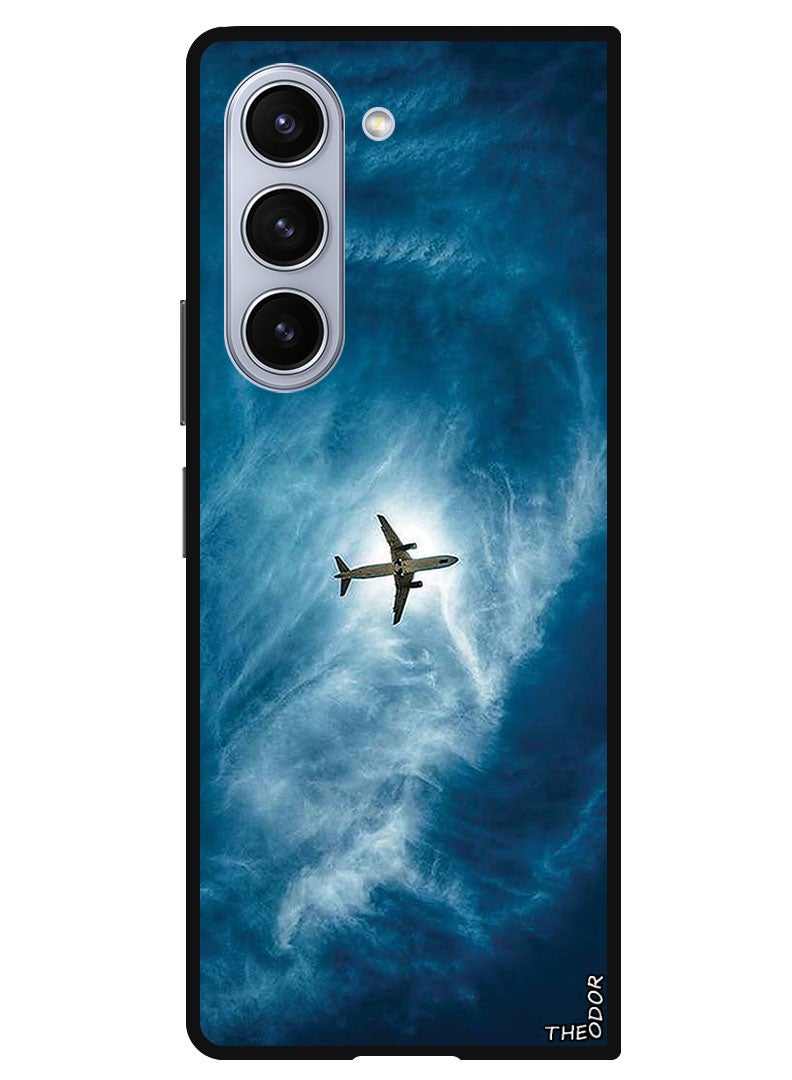 Theodor Protective Case Anti Scratch Shock Proof Bumper Cover For Samsung Galaxy Z Fold 6 Plane In The Sky - Image 1