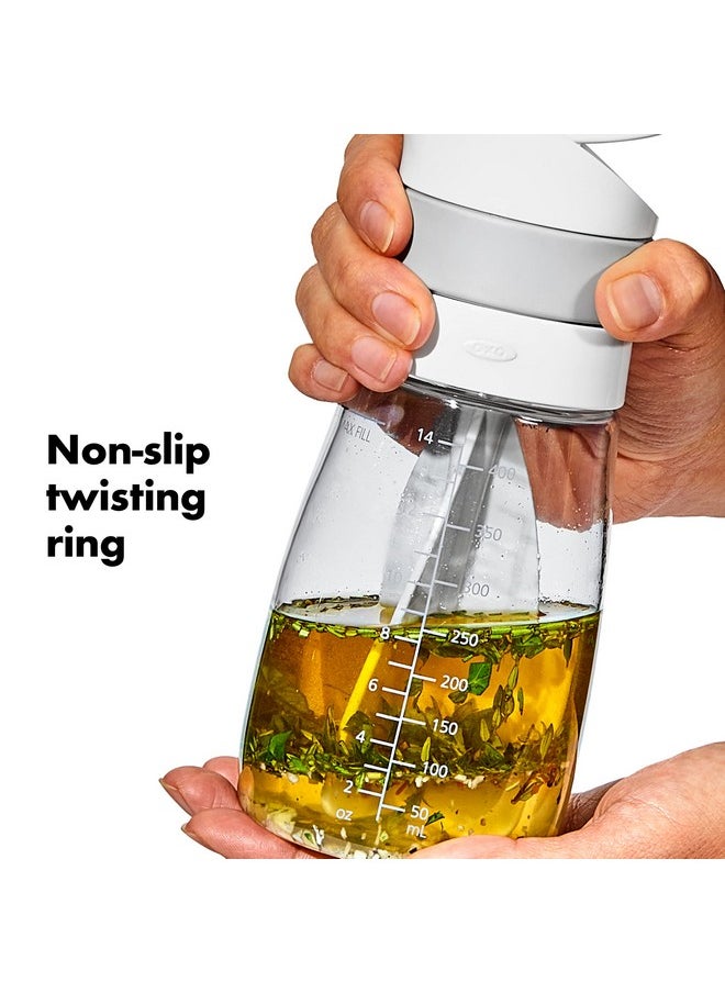 أوكسو خلاط صلصة السلطة OXO Good Grips Twist & Pour، رمادي، 14 أونصة، 0.44 كوارت  - Image 5