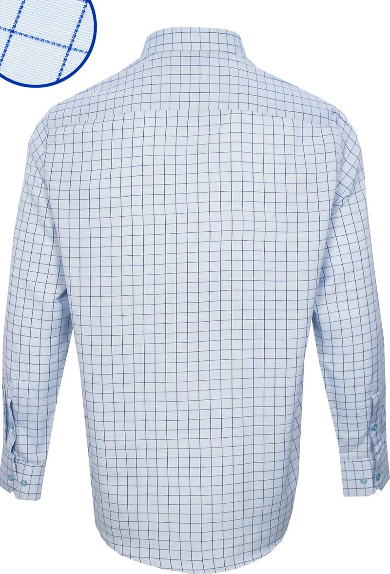 فاريتا Men's Ice Blue Long Sleeve Classic Cut Shirt