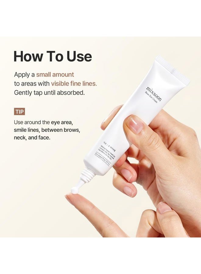 mixsoon Bean Eye cream - Nourishing and Firming for Dark Circles, Puffiness, Fermented Bean and Peptide Complex Niacinamide 20ml / 0.67 fl.oz. Korean Glass Skin Care - Image 4