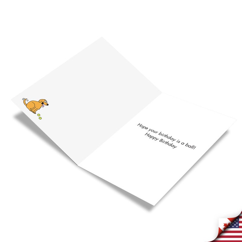 NobleWorks - 1 Funny Animal Card for Birthdays - Pet Cat and Dog Humor, Birthday Notecard with Envelope - Dog Wishes C3673BDG - Image 2