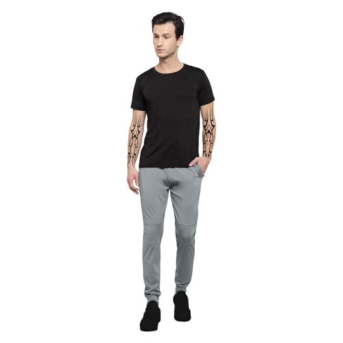 LookMark Men's Solid Lycra Blend Lounge Wear: Trendy Track Pant with Pockets, Ideal for Night, Day, or Casual Wear (AZ-LM-OG-Trackpant 06 Grey-M) - Image 2