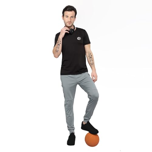 LookMark Men's Solid Lycra Blend Lounge Wear: Trendy Track Pant with Pockets, Ideal for Night, Day, or Casual Wear (AZ-LM-OG-Trackpant 06 Grey-M) - Image 3