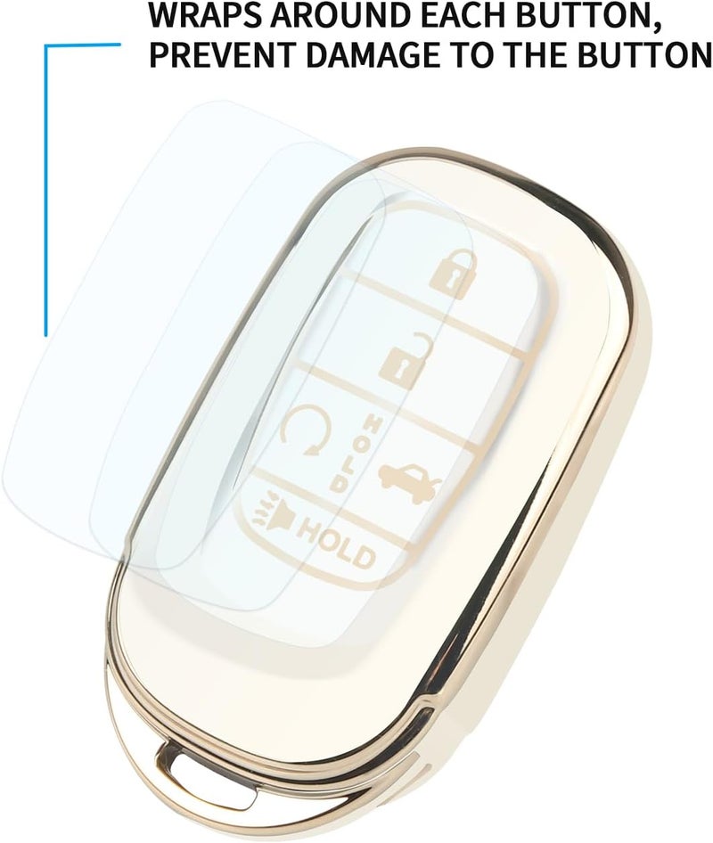 QBUC for Honda Key fob Cover with Keychain,Compatible with 2022 2023 2024 2025 Honda Accord Civic HRV CRV Pilot - Image 4