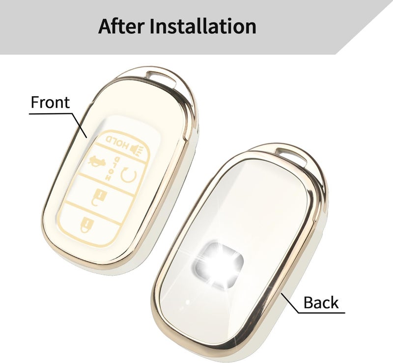 QBUC for Honda Key fob Cover with Keychain,Compatible with 2022 2023 2024 2025 Honda Accord Civic HRV CRV Pilot - Image 3