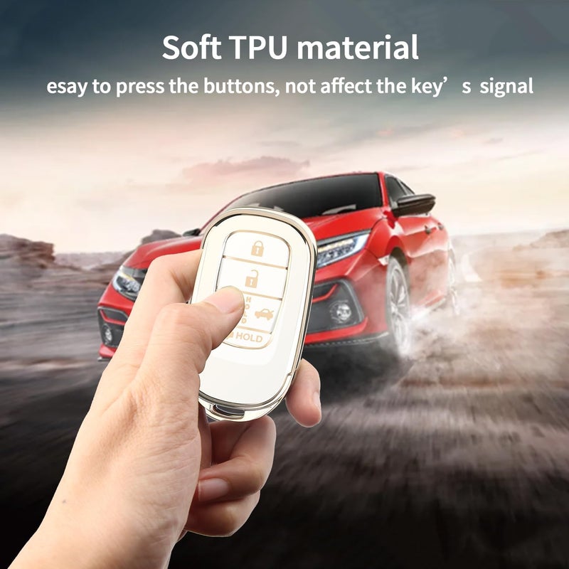 QBUC for Honda Key fob Cover with Keychain,Compatible with 2022 2023 2024 2025 Honda Accord Civic HRV CRV Pilot - Image 5