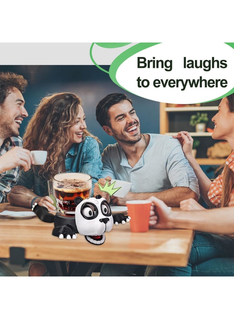 سيوسي Funny Panda Coaster, Animal-Themed Drink Coasters with Open-Eye Design, Non-Slip Cup Holders for Coffee, Beer, Wine & All Beverages, Resin Material, Vibrant Colors, 3D Printed - Image 3