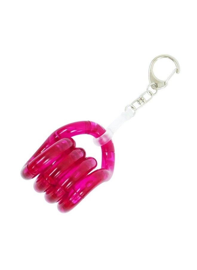 TANGLE - Tangle Jr. Classic Jelly With Keychain Fidget Toy Tangle To Take Everywhere Fidget Keychain For Adults And Teens Tangle Jr Keychain Fidget For School And Office (Sorbet Pink) - Image 1